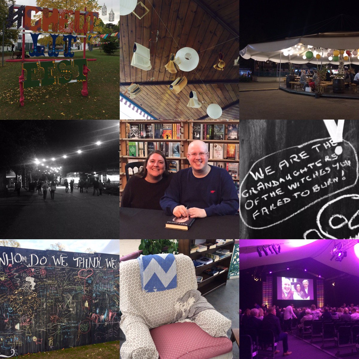KimGibbon's tweet photo. Amazing @CheltLitFest - Enjoyed variety of talks &amp; festival feel both day &amp; night - thanks &amp; well done @cheltfestivals #cheltlitfest https://t.co/jc2A0hbIJA