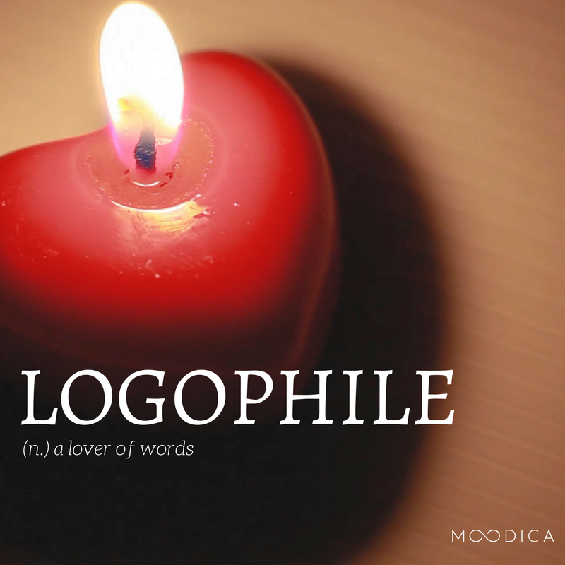 moodica's tweet photo. "Logophile (n.): a lover of words." @Moodica is the last word in relaxation.
#DictionaryDay https://t.co/TheYQgU7Yj