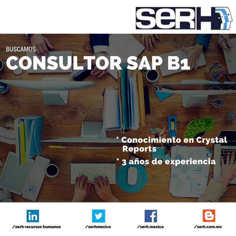 serhmexico's tweet photo. Estamos buscando un consultor de SAP B1. Postúlate en nuestra página https://t.co/ktUcY7IVPE #vacante #consultor #SAP #SAPB1 #Mty #Mexico https://t.co/8OX1JdI8dX