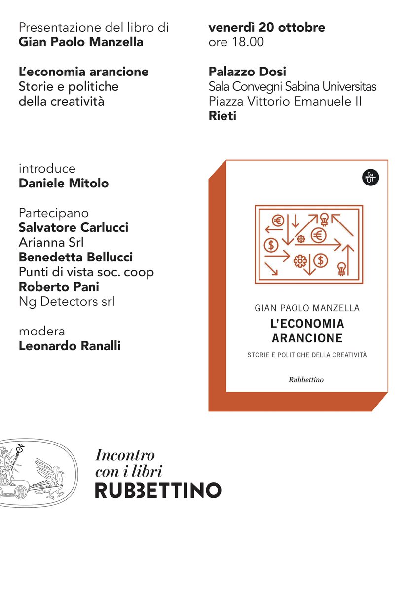 GPManzella's tweet image. Venerdì e sabato con #EconomiaArancione andiamo a #Rieti e #Formia a parlare di come promuovere industrie creative @regionelazio. E non solo