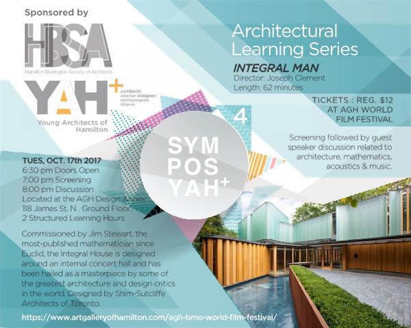 HBSArchitects's tweet photo. Looking forward to #IntegralMan as part of the @TheAGH #FilmFest2017 tomorrow night. Tix are sold out, but will be a great night! https://t.co/27hptVZ3zp