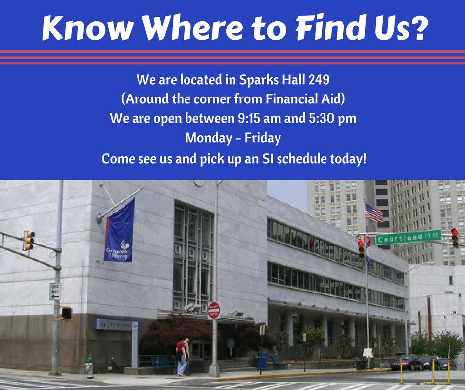 GaStateSI's tweet image. Have any questions? Come and see us in Sparks Hall 249! #gsusi