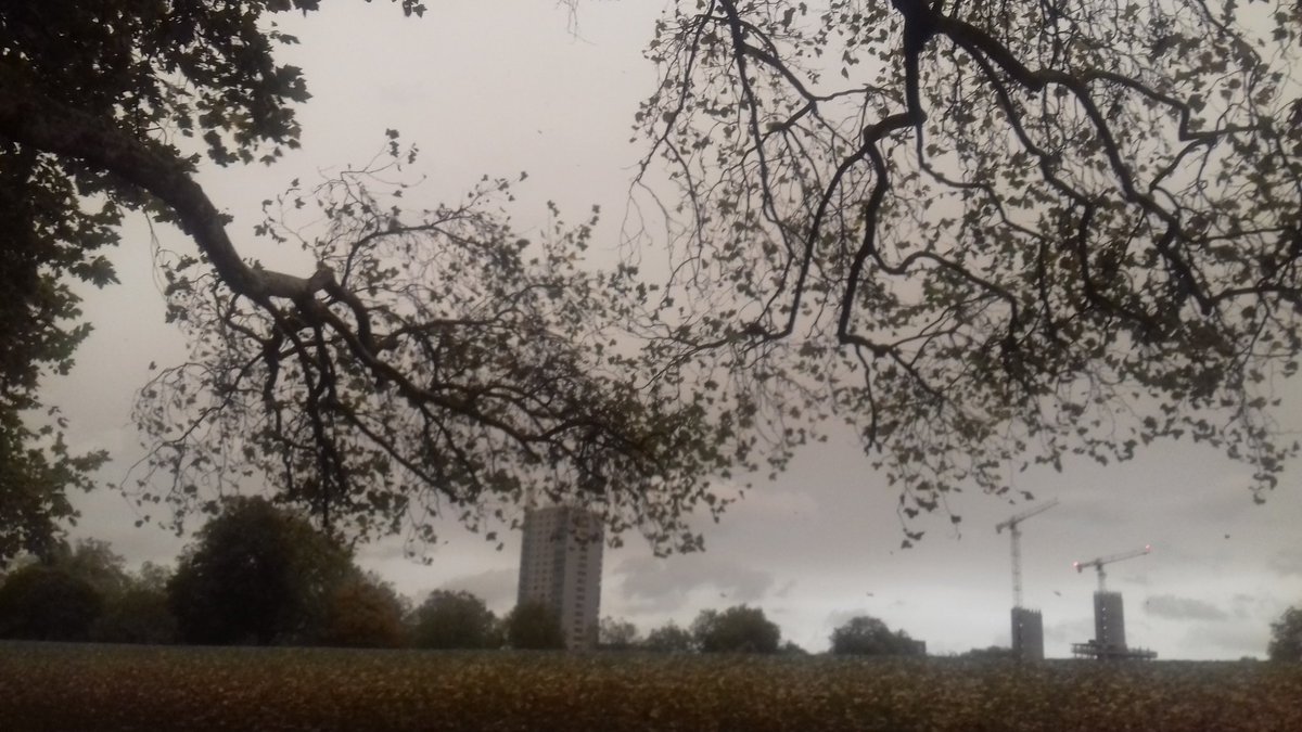 HCGardeners's tweet photo. Orangy apocalyptic tinge to the sky over Hackney Downs #HurricaneOpheila #BladeRunner2049 #apocalyptic  #HACKNEY # https://t.co/MJuBsOVvIr