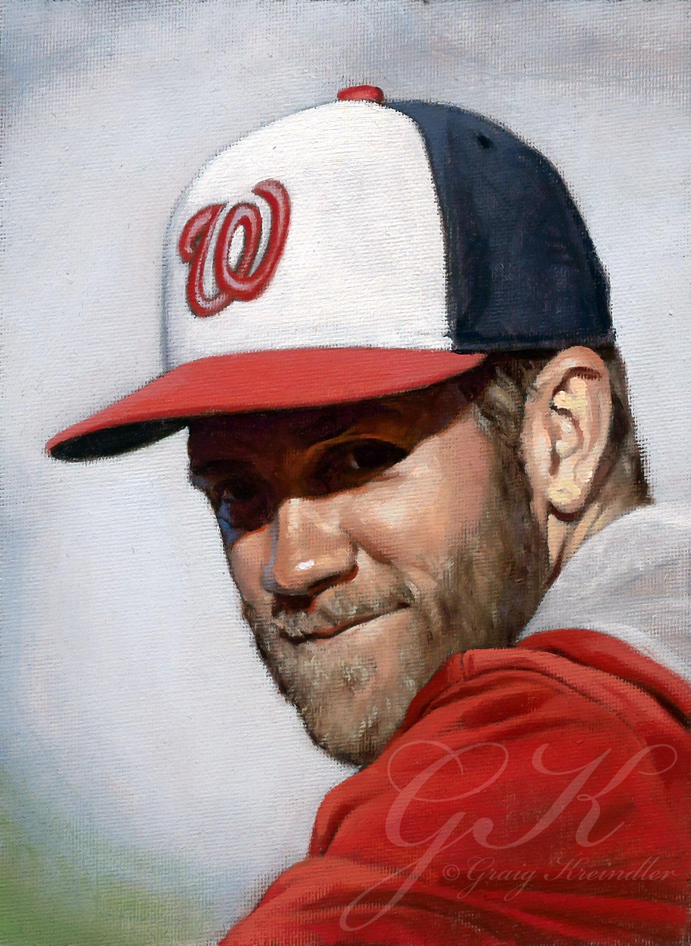 Happy 25th birthday to Bryce Harper! Here\s a color study of him from 2014. 