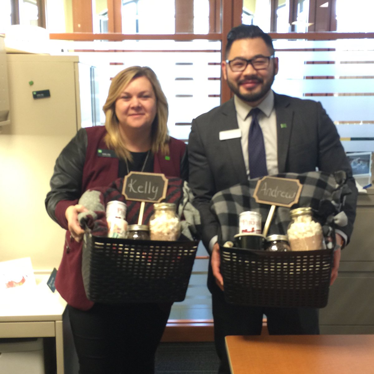 Best team ever! #happybossday Thank you to the awesome Spruce Grove team ❤️ love my basket!!