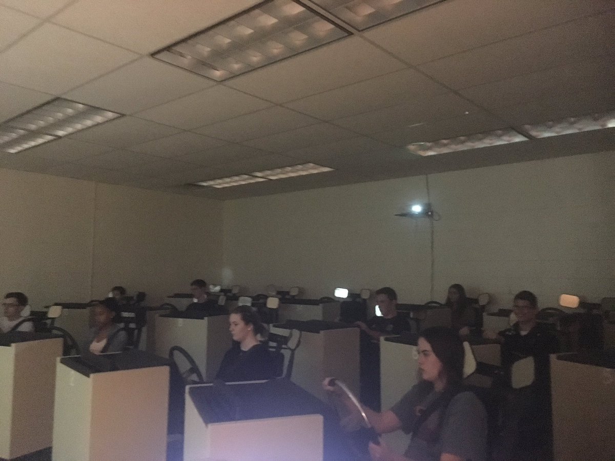 DE classes working Simulators!  Learning how to manage space! #WeAreAtlee