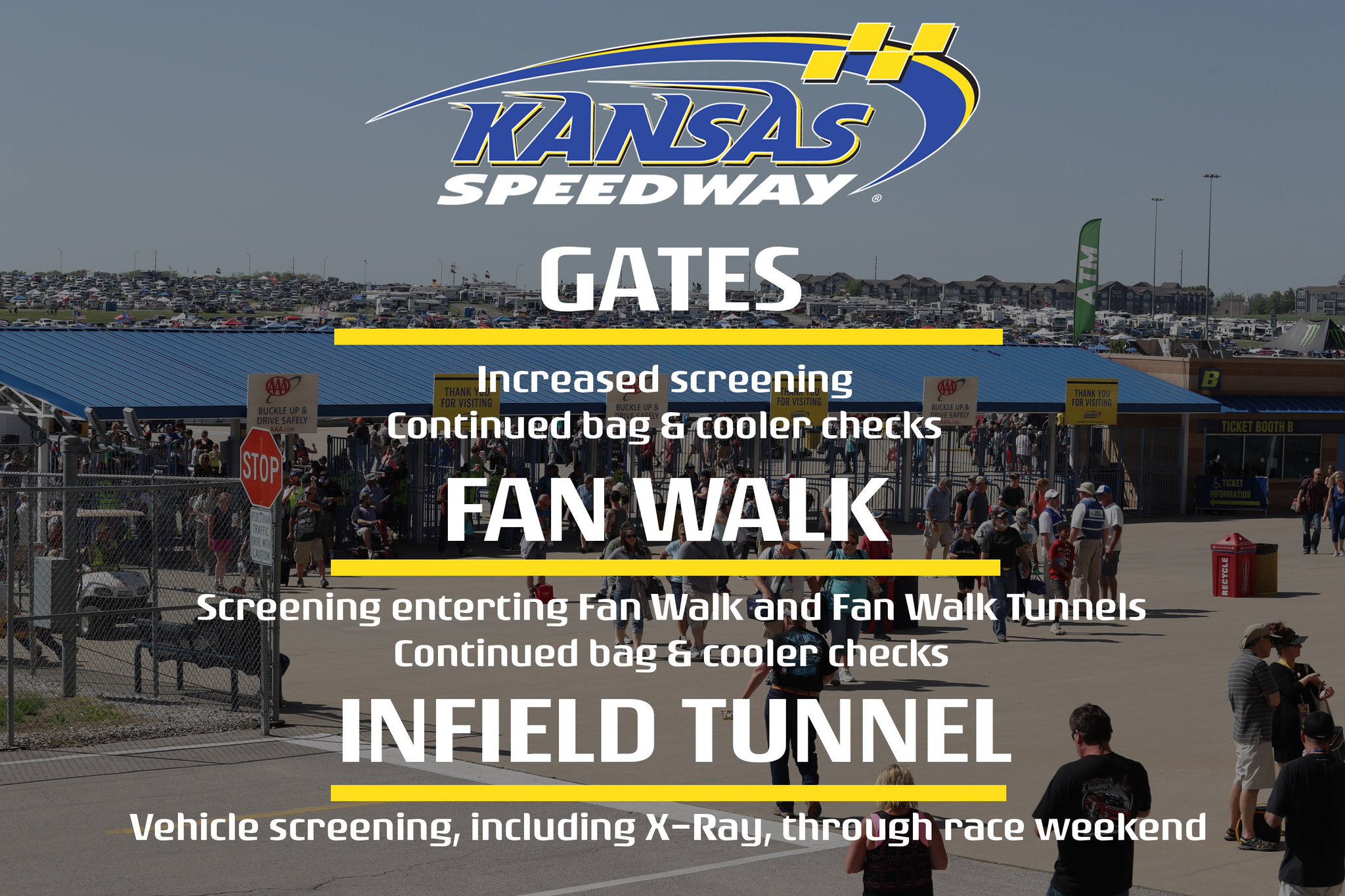 Kansas Speedway on Twitter "Race Fans Please plan to arrive a little