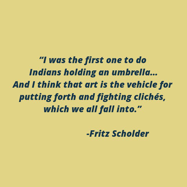 BradyGallery's tweet photo. Fritz Scholder on subject and controversy in art. His work is currently on view in #DrawnFrom at #GWU #ArtsatGW. https://t.co/iXcfTJjIL3