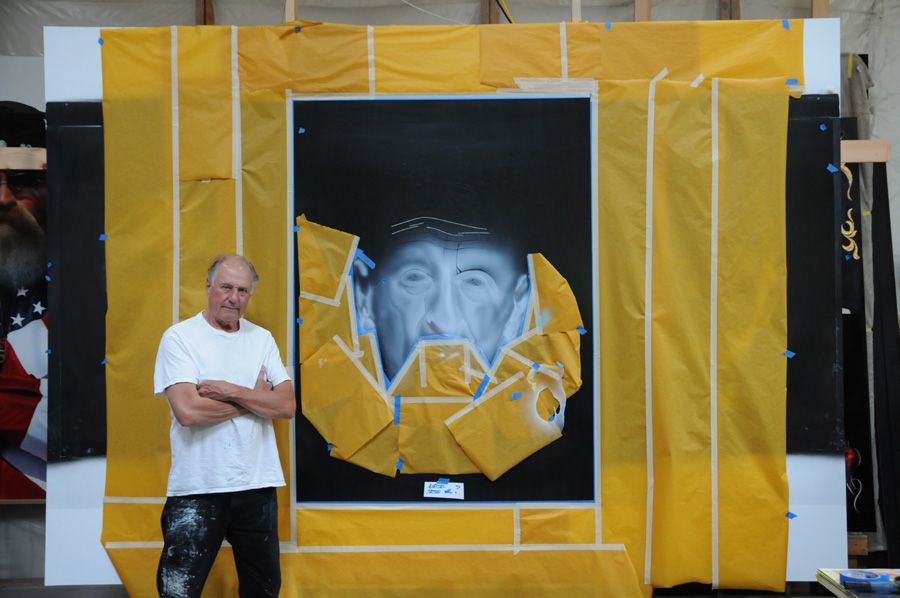 ArtistMaier's tweet photo. A little behind the scenes look at one of Peter's paintings, and how he works. #Layers #Artist #Paintings #CelebrityPortraits https://t.co/9rmgRfqfmm