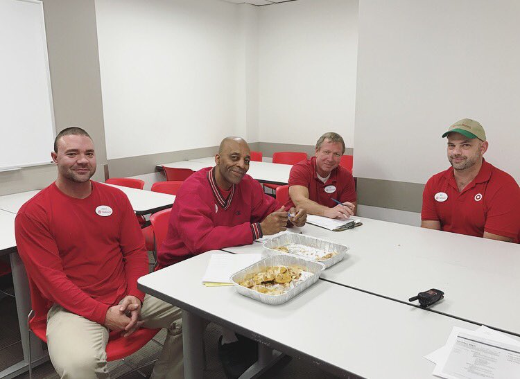 thanksgiving planning meeting with these awesome food team leaders! Talked training, staffing, incremental + pog space, vendors. #carmeleats