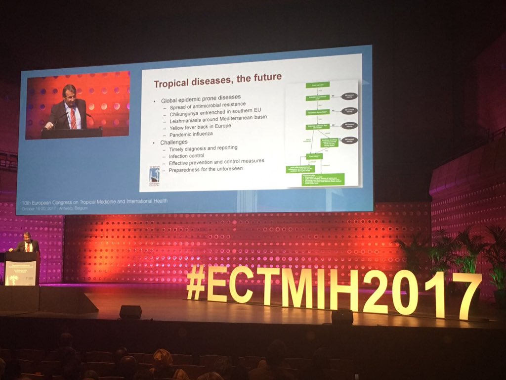 ECTMIH2017's tweet image. 'The tropical distinction is no longer relevant in a world of globalised infectious diseases'  Denis Coulombier #ectmih2017