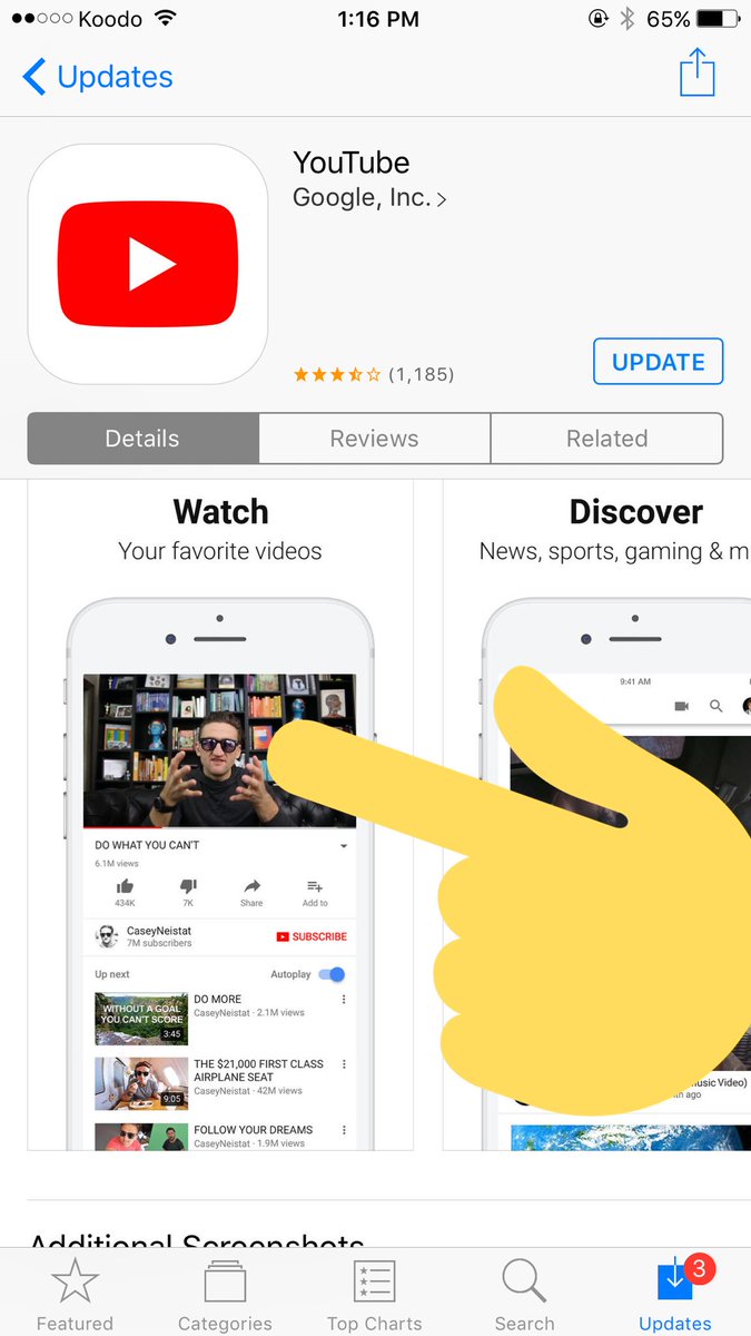 Is <a href="/YouTube/">YouTube</a> retargeting their updates based on who I'm subscribed to? @CaseyNeistat