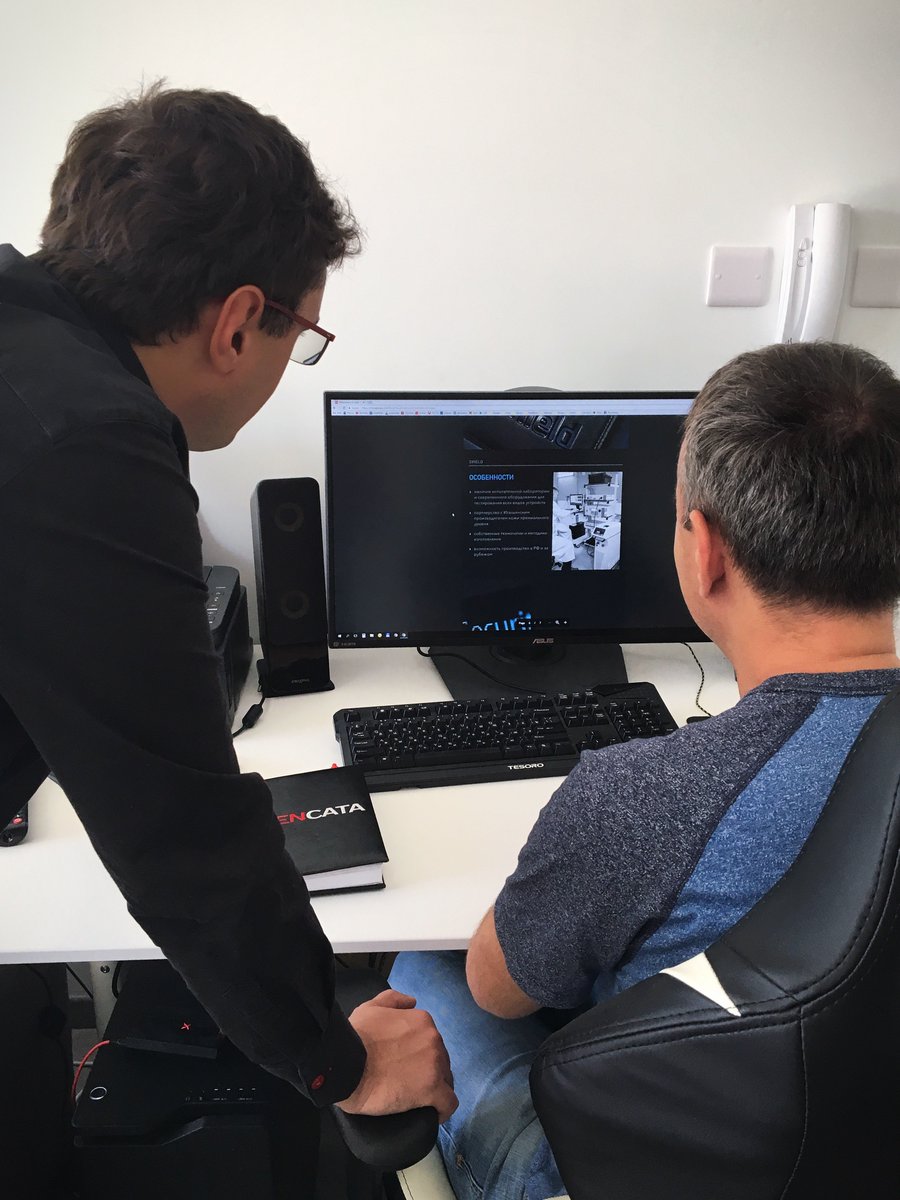 hackspacecap's tweet image. Another working day in our HQ. Our CEO and CTO discussing new schemes of development for Hackspace Capital and posing for some pictures :)