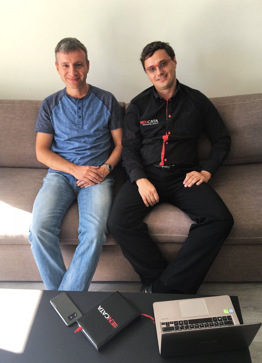 hackspacecap's tweet image. Another working day in our HQ. Our CEO and CTO discussing new schemes of development for Hackspace Capital and posing for some pictures :)