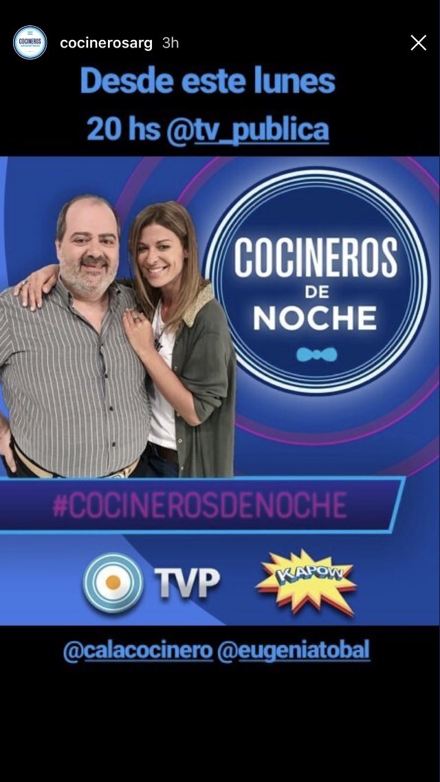 Olivera Rodrigo (@oliverarod) on Twitter photo Ya arrancamos ! Nuevo ciclo !!! #Cocinerosdenoche con @eugtobaloficial y <a href="/CalaCocinero/">Guillermo Calabrese</a> #Gran #Equipo Ya arrancamos ! Nuevo ciclo !!! #Cocinerosdenoche con @eugtobaloficial y <a href="/CalaCocinero/">Guillermo Calabrese</a> #Gran #Equipo