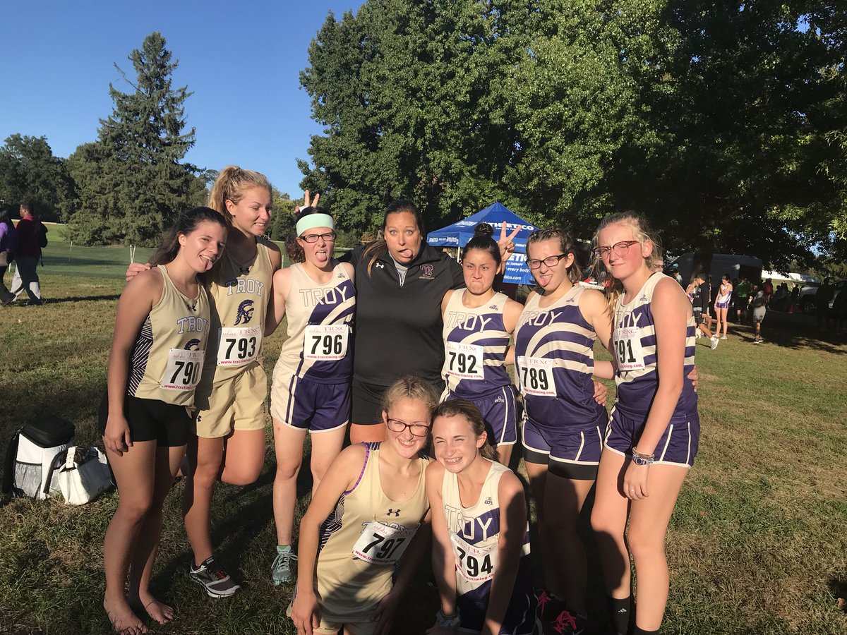 All the girls ran a PR today at the JV TRXC Invite! #WEARETROY #coachesdream #hardworkpaysoff #lastmeet #tbhsrunners #yayaya