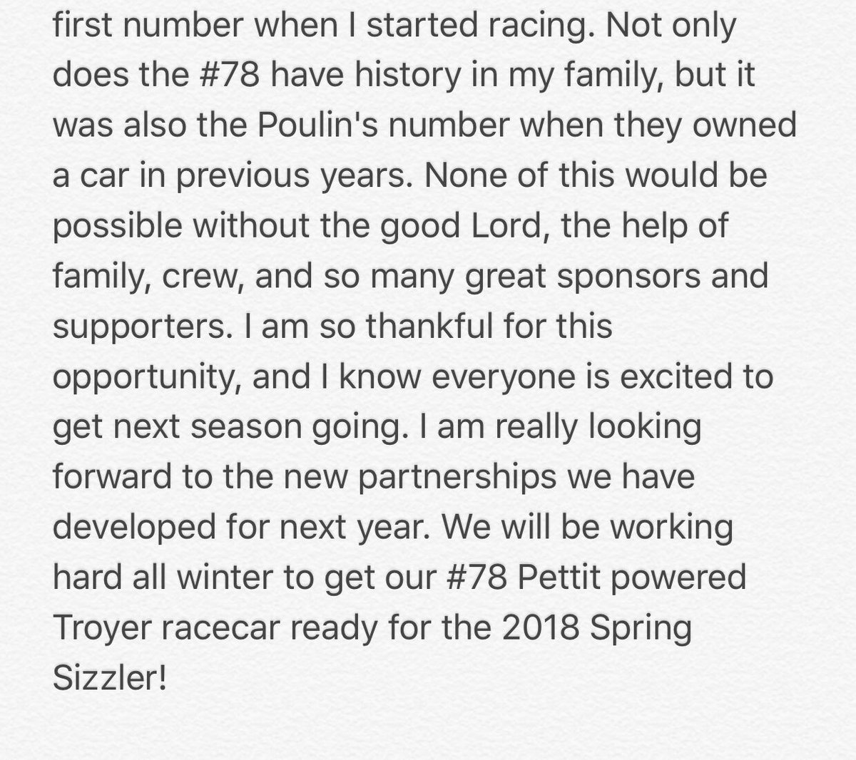 JoeyCiprianoIII's tweet photo. Excited is an understatement! #blessed #2018 π€πΌ @StaffordSpeedwy @speed51dotcom @Speed51Mods @NASCARHomeTrack https://t.co/9buOKEOVys
