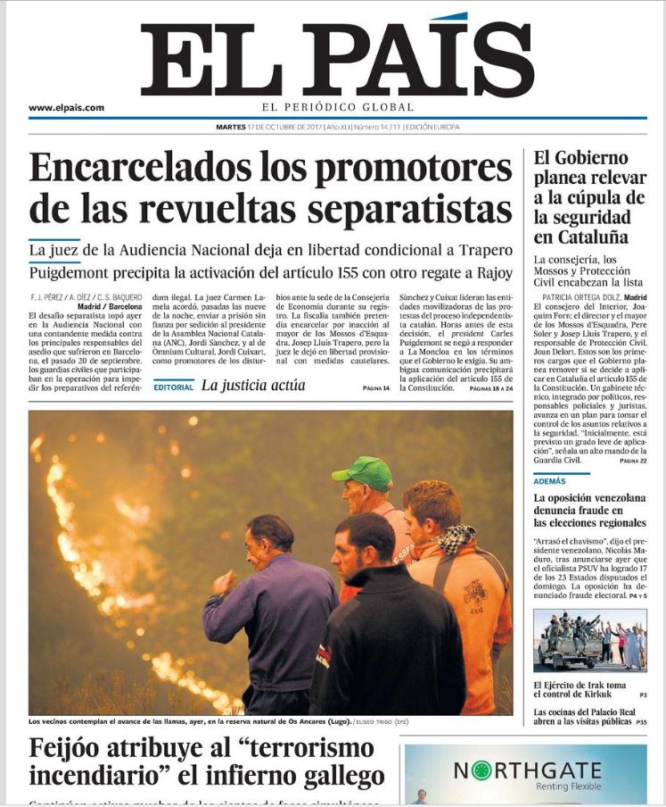 Fue un referéndum boicoteado x brutalidad policial y 2.200.000 votantes. No "revueltas separatistas", sucios lacayos