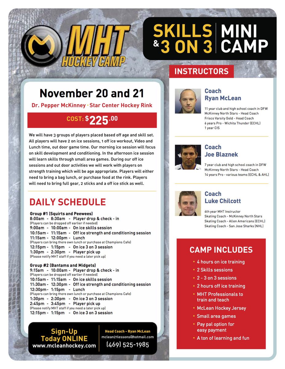 Sign up today - mcleanhockey.com