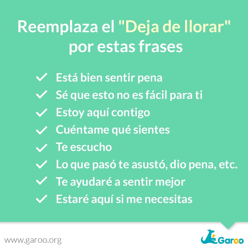 GarooApp_es's tweet photo. Mucho mejor que pedirle a tu hijo que deje de llorar, es empatizar con lo que está sintiendo. 
.
.
.
#Maternidad #Crianza #Pataletas https://t.co/mZO4FEIzGg