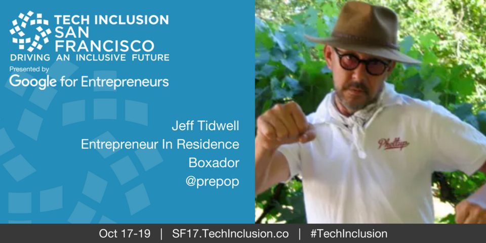 Boxador's tweet photo. Boxador's Jeff Tidwell @prepop is speaking @TechInclusionco on Thursday in San Francisco. We hope you can make it. https://t.co/QeYKxgcr51