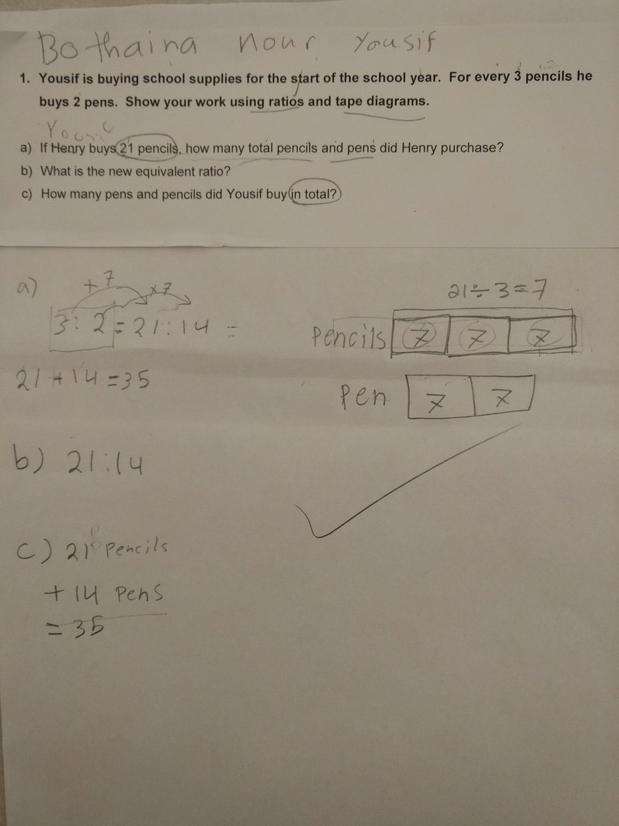 tanya_ottgrl's tweet image. #sawmillcreekes grade 7s cooperatively solving ratio #mathwordproblems and showing conceptual understanding @SawmillCreekES