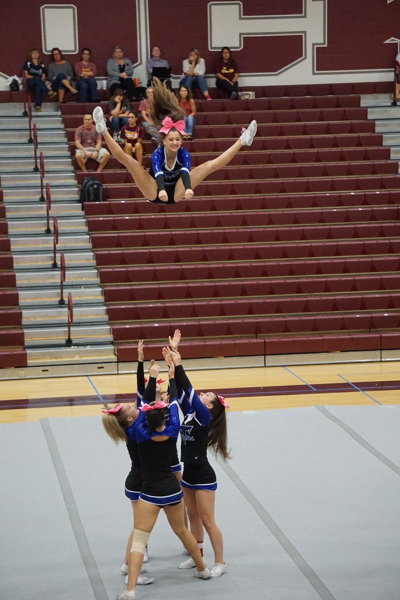 DISTRICTS ARE TOMORROW!! Come out to Freedom and cheer on your favorite cheerleaders 💙🎀 We go on at 7:00!