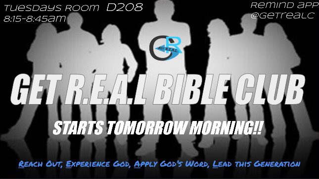GetREAL_7's tweet photo. GETR.E.A.L BIBLE CLUB IS BCK ON @ VETS🇱🇷NEW RM D208!Come to hear an encouraging mssg that will be light of your week!Hope to see you there! https://t.co/oG7Q3VQIXU