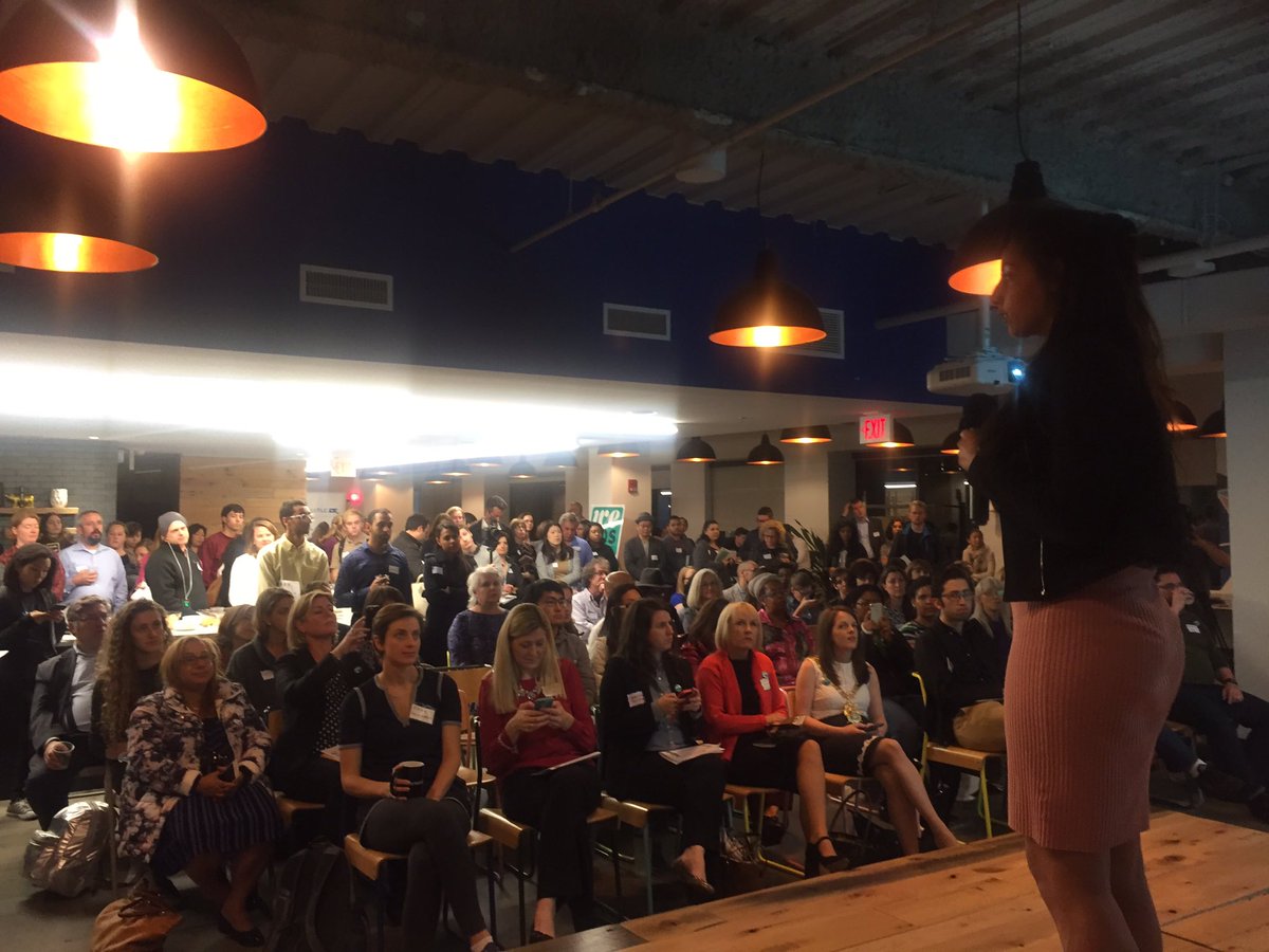 BobbieC's tweet photo. #min103 @invisaWear kicking off the #WEBOSWEEK17 @MassInno event at @WeWorkBOS https://t.co/LivkIFAJ8f