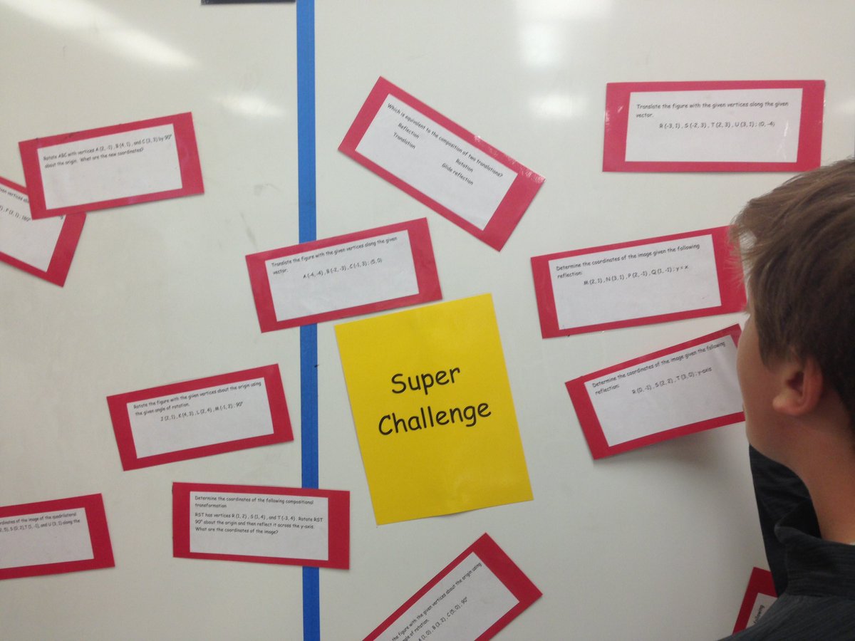 j_eisenberg87's tweet photo. #geometry students @CatonsvilleMS participate in a #peertopeer post it note activity to review transformations @BCPSMATH #studentdiscourse #makemathhappen #planningwithfuninmind https://t.co/h5DaWbyEOb