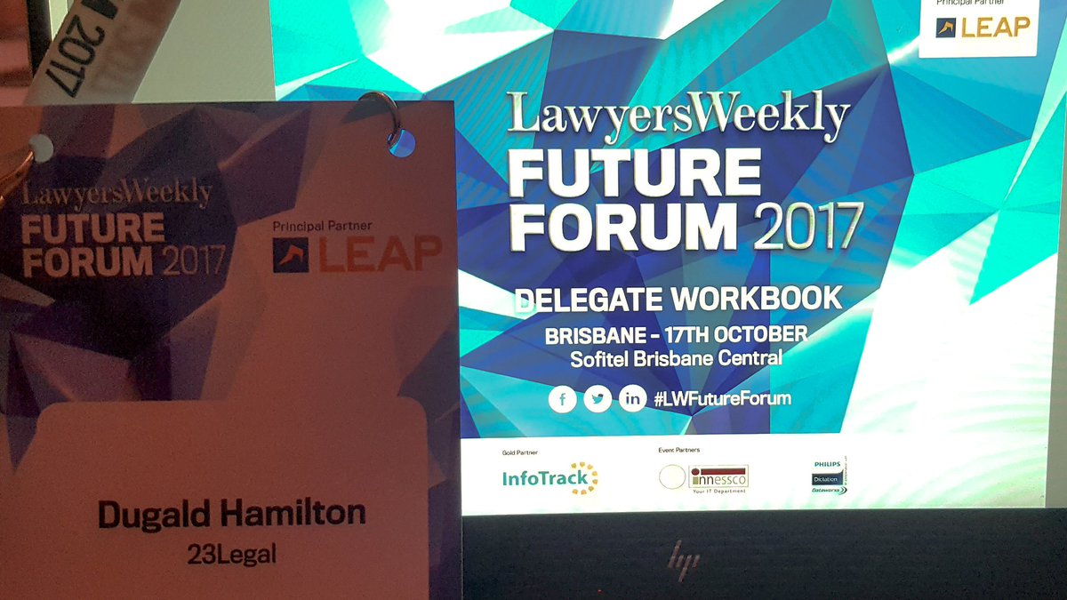 _23Legal's tweet photo. Hanging out at the #LWFutureForum for the day! @LawyersWeekly
#23LEGAL #L4MW #innov8 #auslaw #innovation #legaltech https://t.co/ukbrdSgjqz
