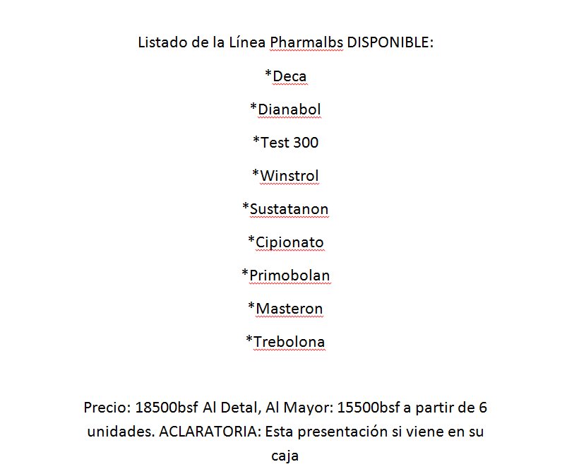 Anabolicos_Ccs's tweet photo. Aquí el listado de los productos disponibles de la #LineaPharmalbs #Fitness #Gym #Caracas #AnabolicosCcs #Ciclos #Venezuela #Fit https://t.co/kPEkKIcOzy