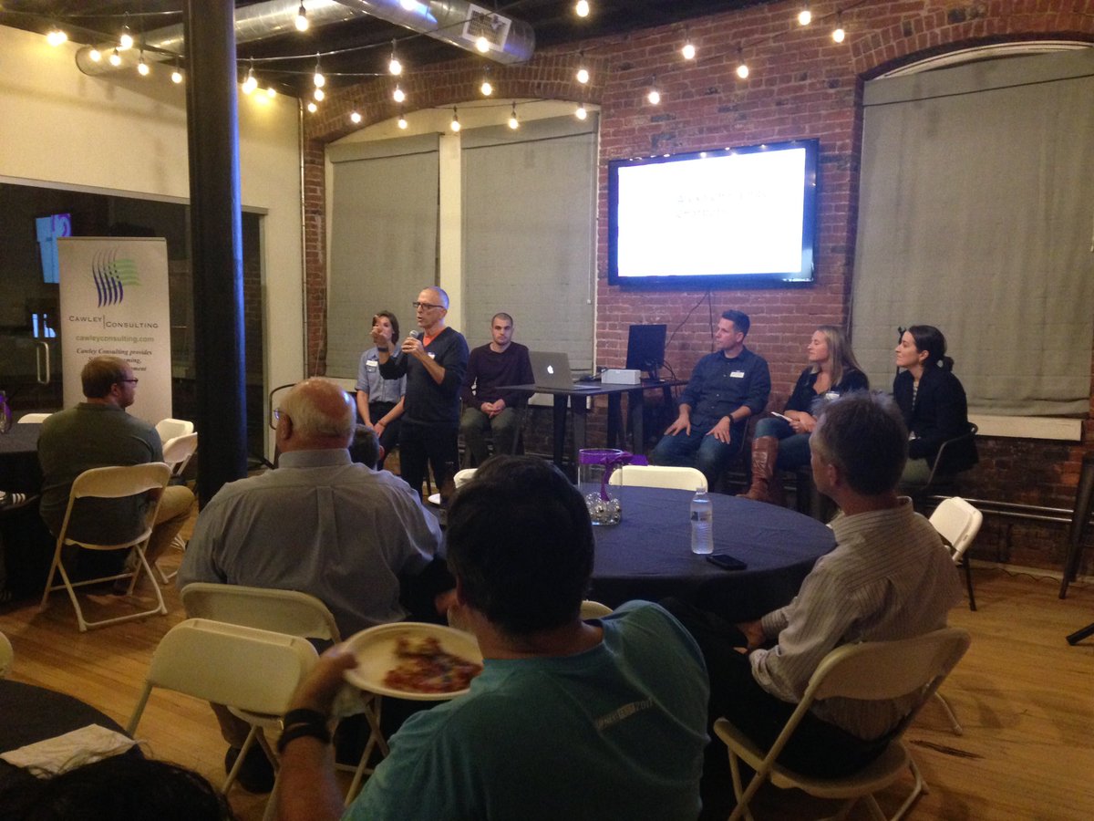 JoeChiarella's tweet photo. @jmcaddell kicks off another #upnextfext event: New Tech Meetup at @andculture showing their Alexa Challenge Submission. #centralparises https://t.co/HqYYKyuzlk