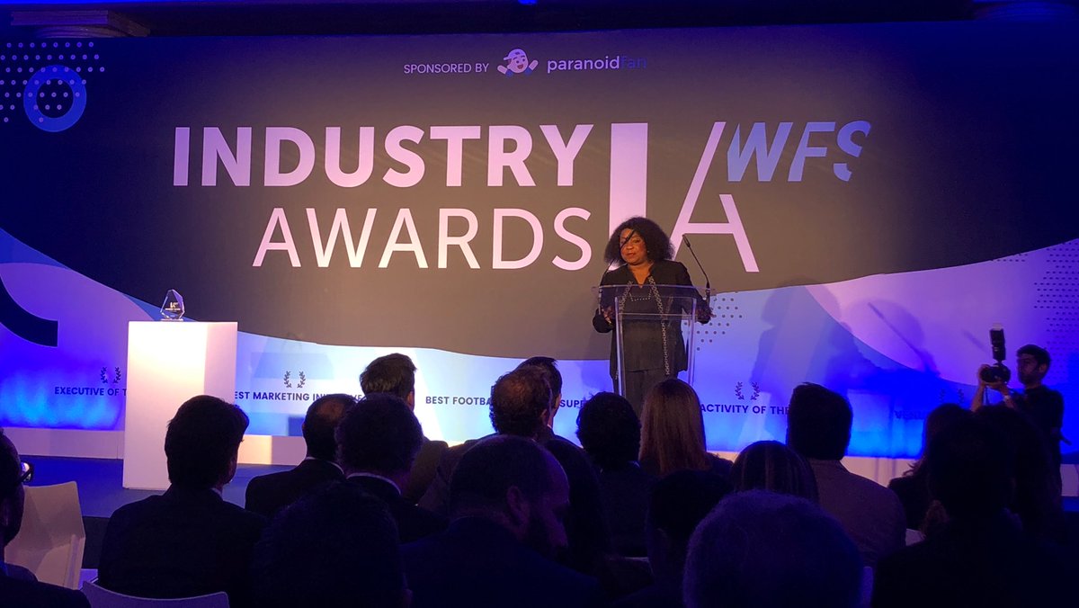 DesireeBellia's tweet photo. Fatma Samoura, FIFA General Secretary at the Industry Awards organized by the @WFootballsummit in Madrid #WFS  #WFS1 ⚽️ @fatma_samoura https://t.co/IyHIEfczvF