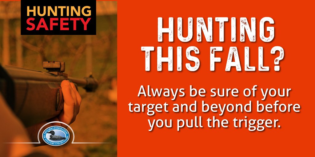 ofah's tweet photo. Hunting this fall? Be sure of your target and beyond before you pull the trigger. For more hunting resources visit: https://t.co/IuWhxUts97 https://t.co/eqh9hcGtLl