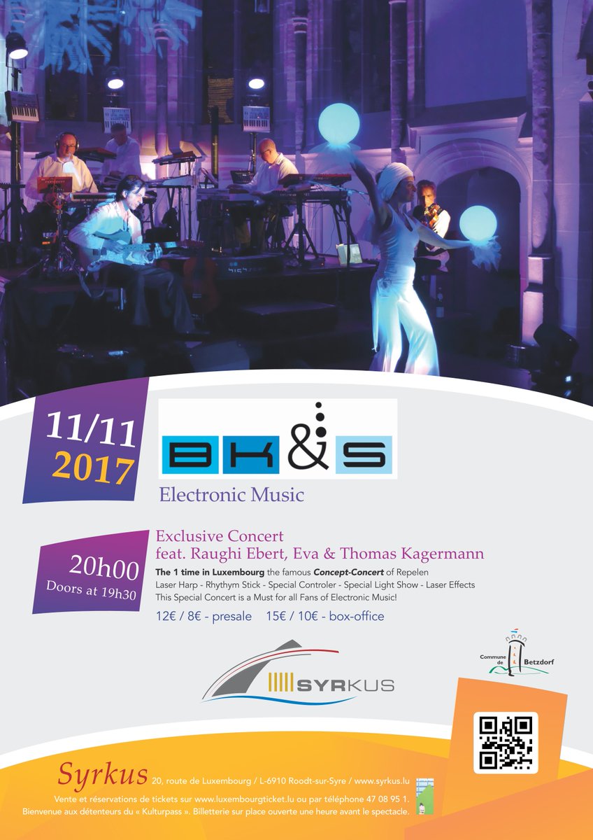 BK_and_S's tweet photo. 11-11-2017: BK&amp;S feat.Thomas &amp; Eva Kagermann and Raughi Ebert live in Luxemburg! https://t.co/kTA7YUZCbL