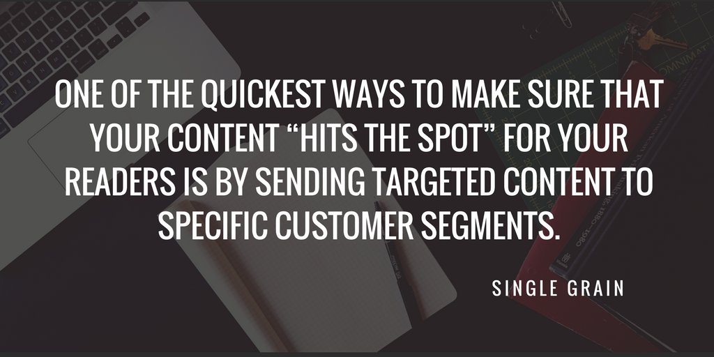 FirstLevelAI's tweet image. "To make sure that your content “hits the spot” for your readers - send targeted content to specific customer segments." via @singlegrain
