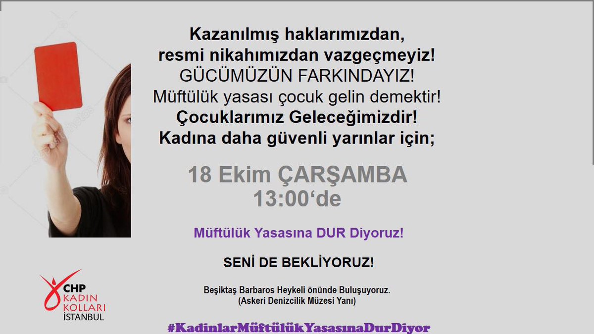 #KadınlarMüftülükYasasınaDurDiyor