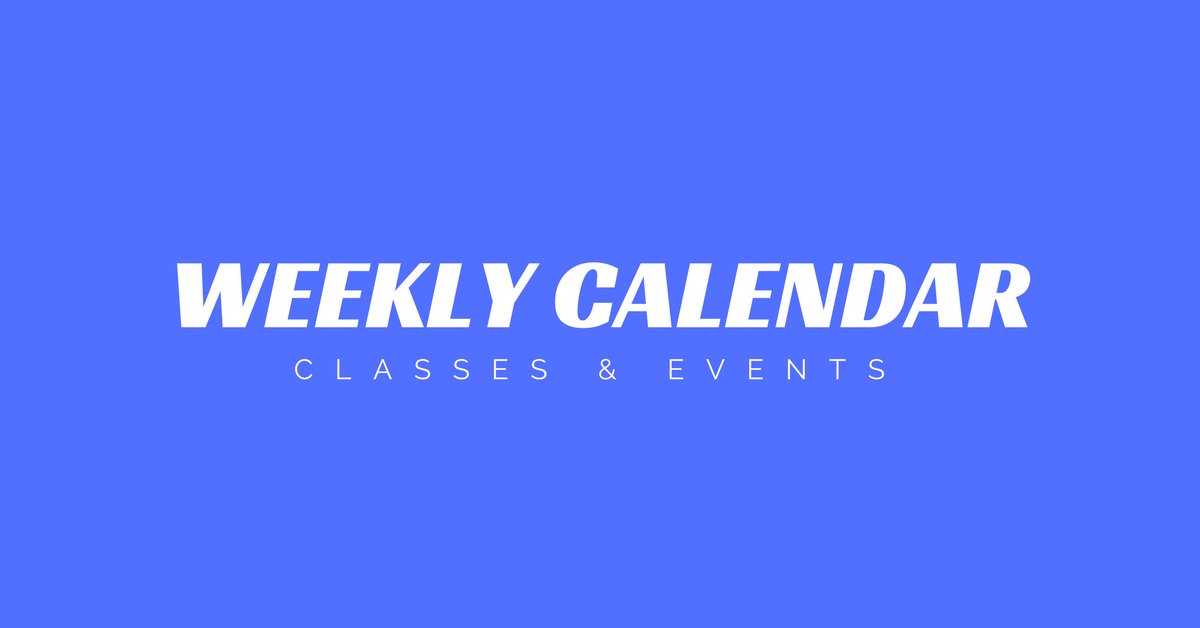 Check out this week's studio calendar!

View calendar: bit.ly/2vyQdJ0