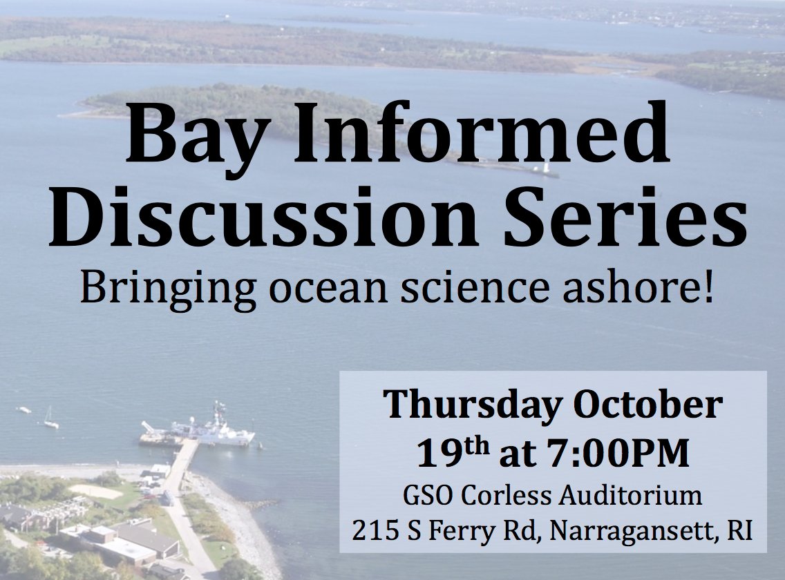BayInformed's tweet photo. Join #BayInformed this Thursday 7pm to hear from @GSO_URI students about #paleoclimate & why the past is impt to future #research! #scicomm https://t.co/7hJtvZALIP