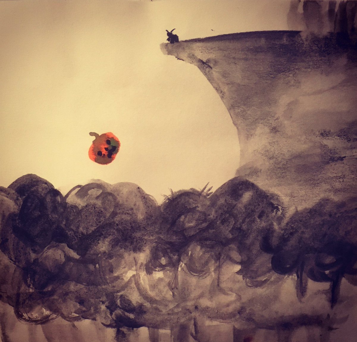 JodiePHaslam's tweet photo. Pete makes their way onwards #ThanksAnt #inktober #inktober2017 #pumpkin https://t.co/0XlqcMtEk7