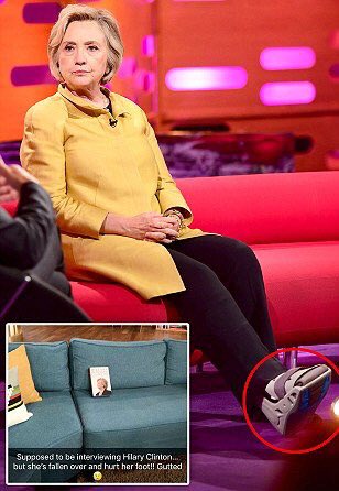 USANEWS007's tweet photo. BAD KARMA: Hillary Clinton back on crutches after she fell while drunk on wine .....

#HillaryOnCrutches #HillarysBadKarma
#HillarysStools https://t.co/zM0VimyBJV