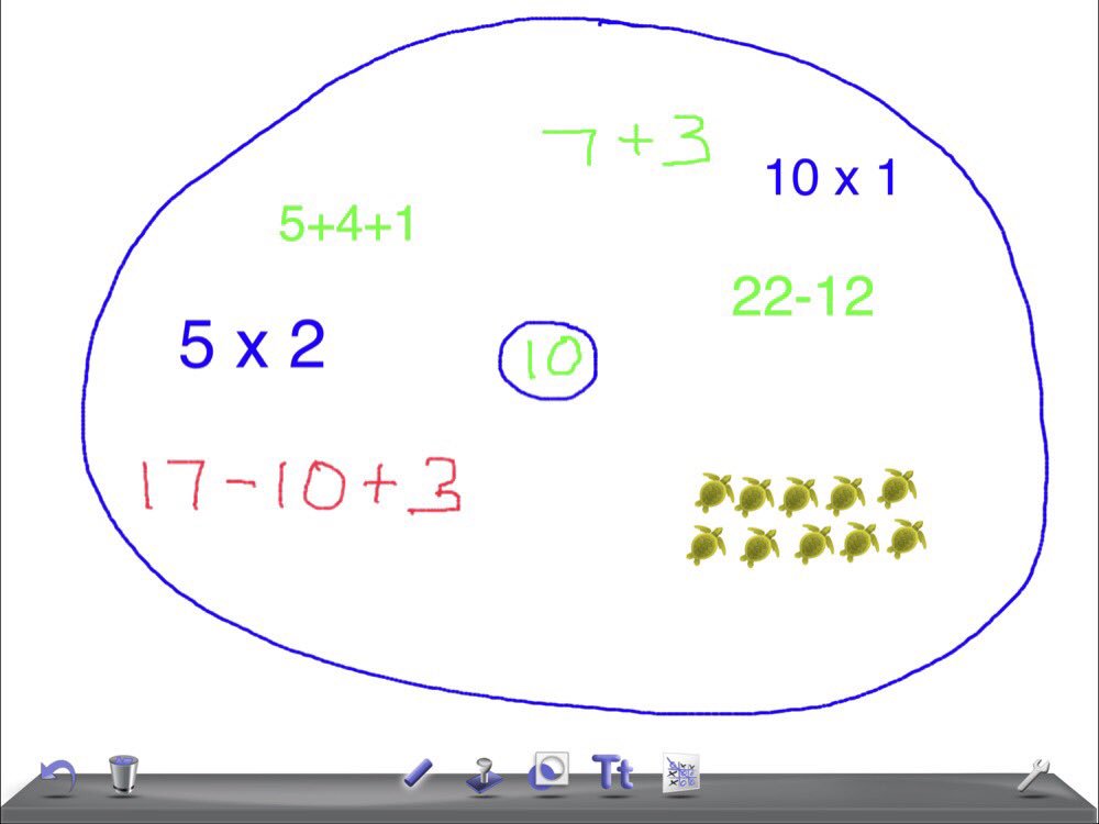 tgbeach's tweet photo. So many ways to make 10! #ThinkingMaps #DoodleBuddy #613Strong @brainstorm @poppletny #IRESthebest @CCrkvenac @JennHolmgreen @VCSTitleITech https://t.co/kmgXUmz9sE