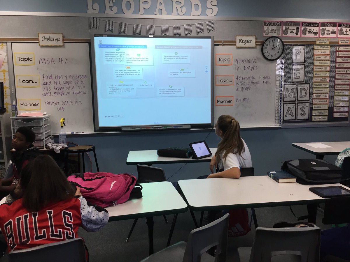 ChelseaJacobs23's tweet image. Using Class Lab for our behavior lesson on responsibility in RTI today! #lmstech