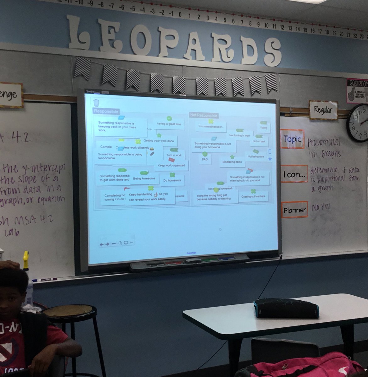 ChelseaJacobs23's tweet image. Using Class Lab for our behavior lesson on responsibility in RTI today! #lmstech