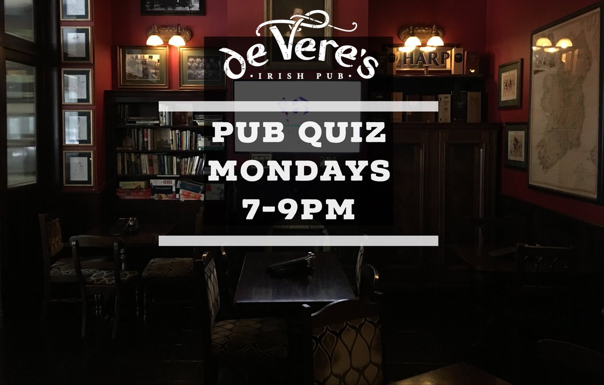 Connectu_Media's tweet photo. DeVere’s Irish Pub is the place to be on Monday evenings for Pub Quiz! 217 E Street.  Check out @davisconnect for more info! https://t.co/D4PJW3fikJ