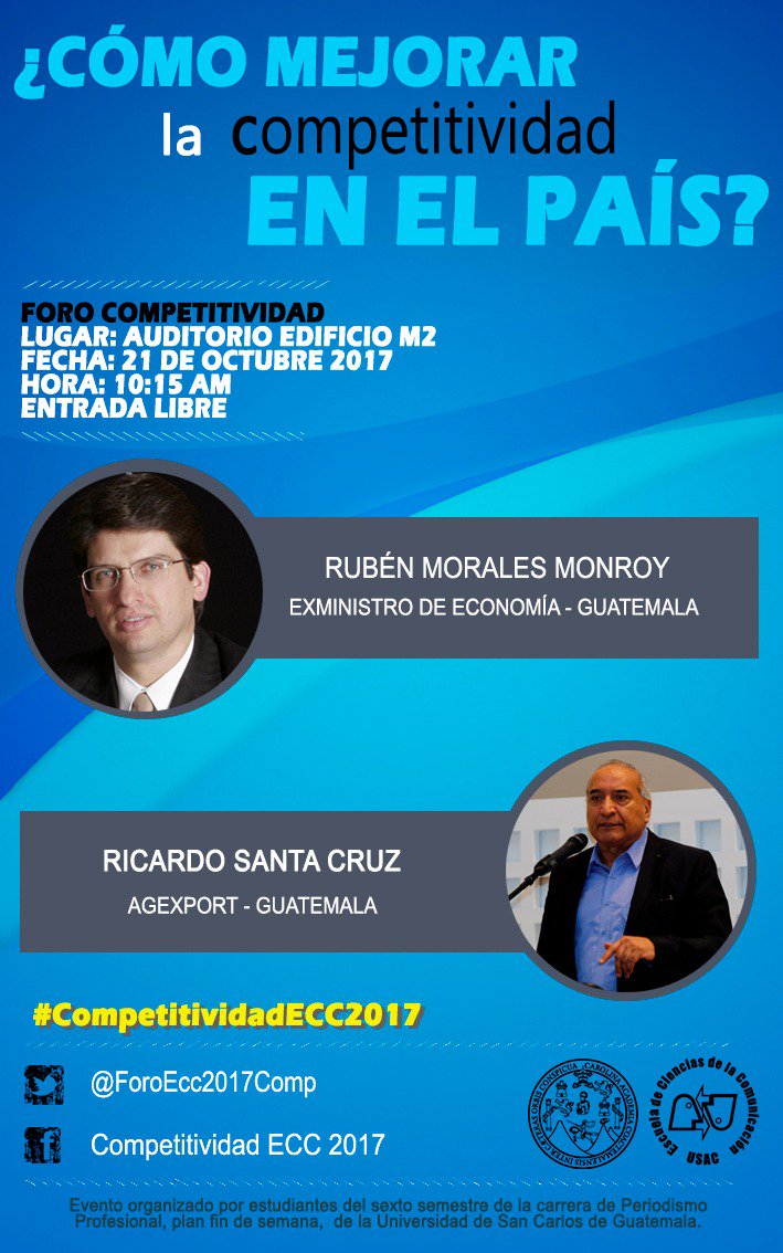 ForoEcc2017Comp's tweet photo. #CompetitividadECC2017

Cordialmente invitados. https://t.co/u767DWzlZ3
