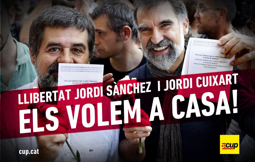 A les 22h #cassolada! No podran fer callar la veu de tot un poble! Us volem a casa <a href="/jcuixart/">Jordi Cuixart</a> <a href="/jordisanchezp/">Jordi Sànchez</a> #LlibertatJordis
