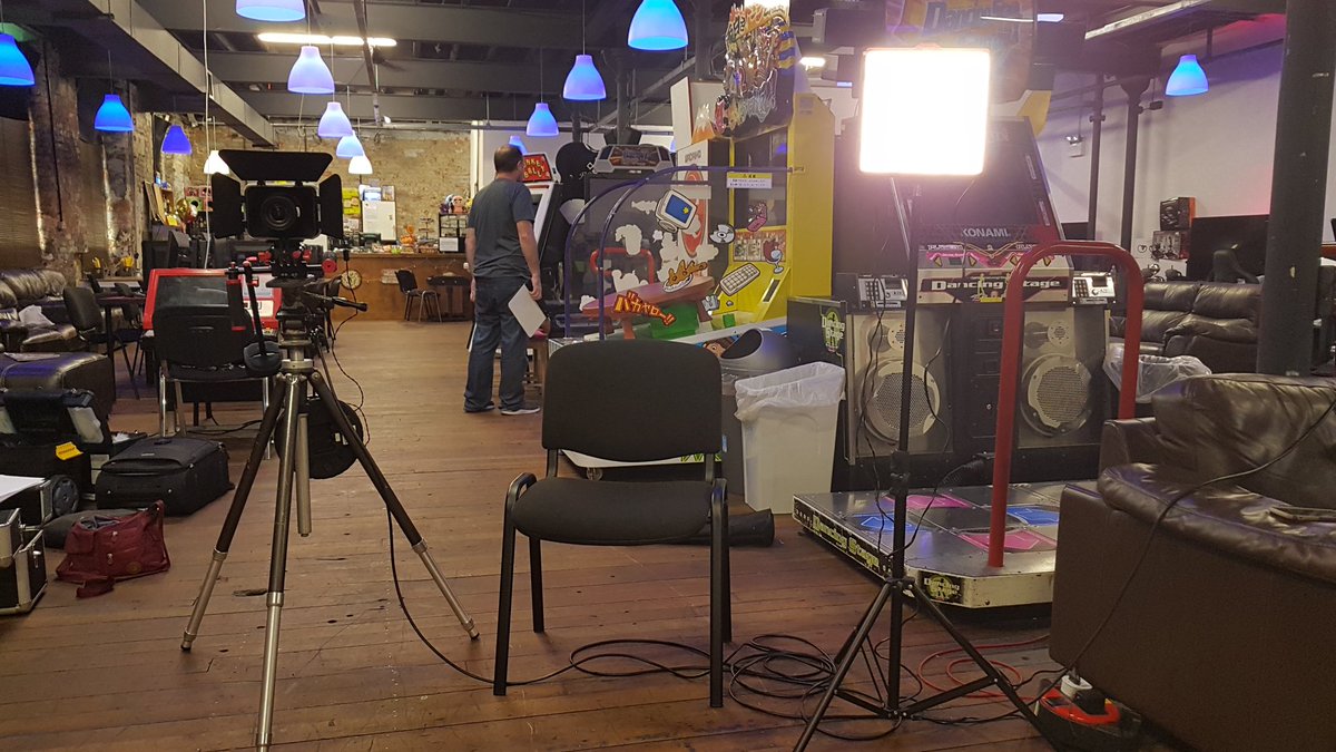 robhewson's tweet photo. Enjoyed filming with dad this morning at @arcadeclubuk for #thebuttonbashers documentary :) https://t.co/JL2FFKJ6jb
