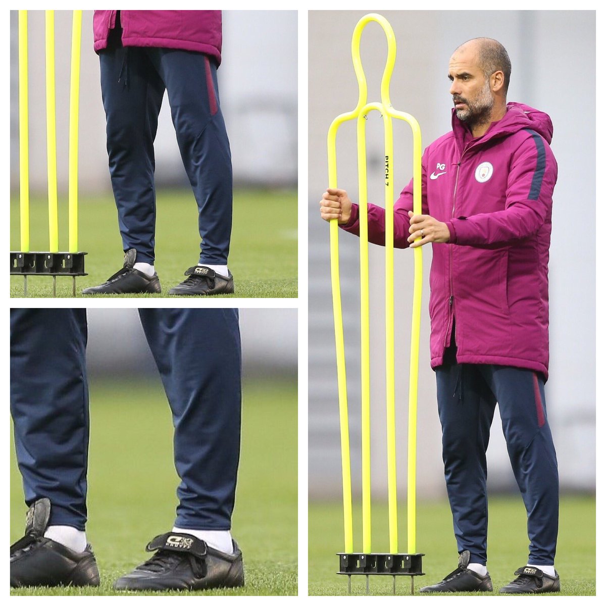 Loving the fact that <a href="/PepTeam/">PepTeam</a> wears <a href="/CruyffClassics/">Cruyff</a> during #MCFC training.